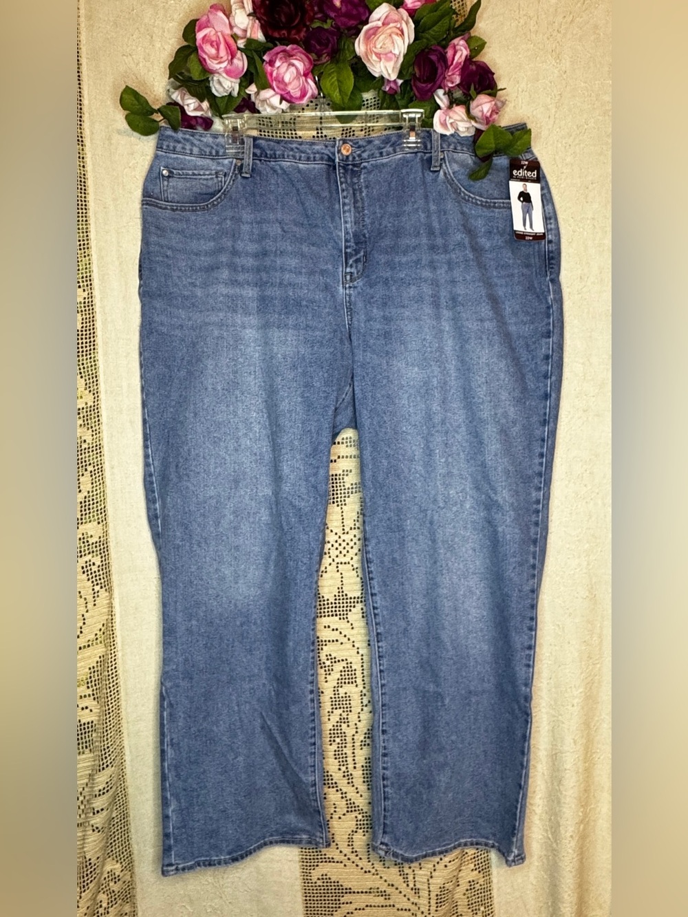 edited by Remi Bader Lose Straight Jeans Size 22W NWT